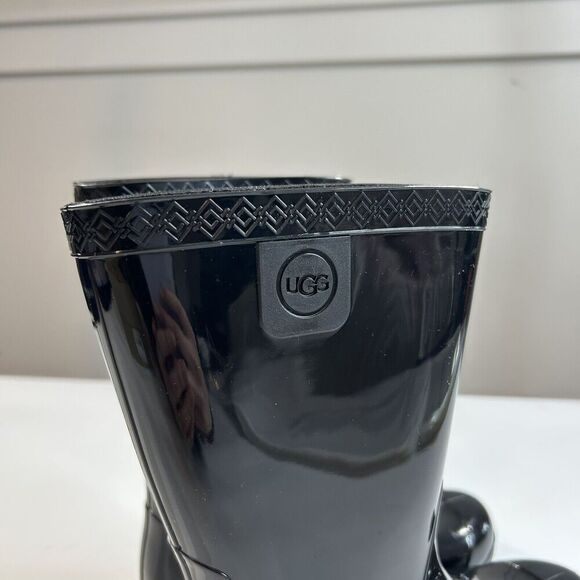Ugg Boots Kids Size 13 K Raana Mural Rain Boot Black Rubber - Picture 5 of 8